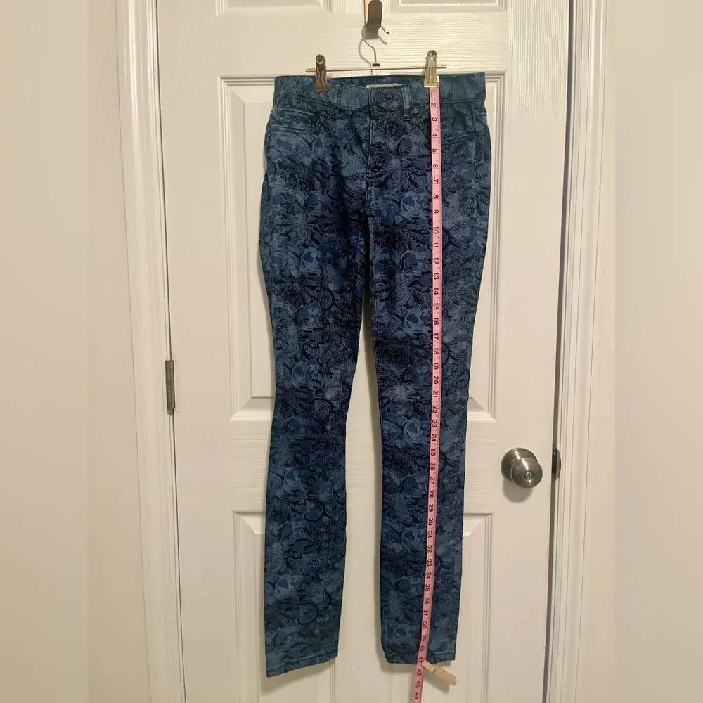 ✨ Tory Burch Super Skinny Floral Jacquard Jeans – Size 28 ✨